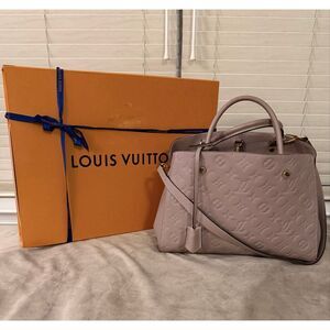 Louis Vuitton Montaigne Handbag Monogram Empreinte Leather MM
